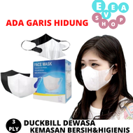 Masker Duckbill 50pcs / Masker Duckbill 1box / Masker Duckbill Dewasa /Masker Duckbill hitam /Masker Duckbill putih / Masker Duckbill