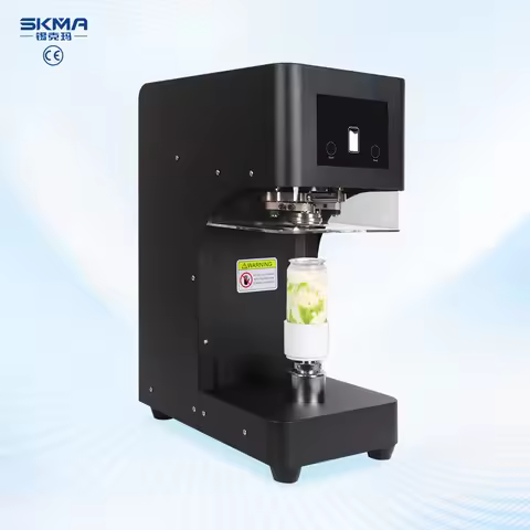 Fully Automatic Aluminum Tin Plastic Pet Can Sealing Machine Can Seamer Juice Cup Bottles Drinks Eas