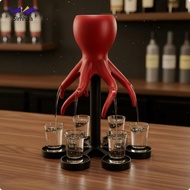 [Simhoa] Modern PLA Drink Dispenser Squid Style Alcoholic Drinks Dispenser with Glass Holder for Hom