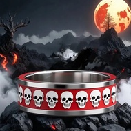 Red Bottom Gothic Skull Ring Fashion Daily Accessories Men Women Style