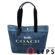 Coach 牛仔帆布手提包 91131 女士牛仔手提包 藍色 [全新未使用]