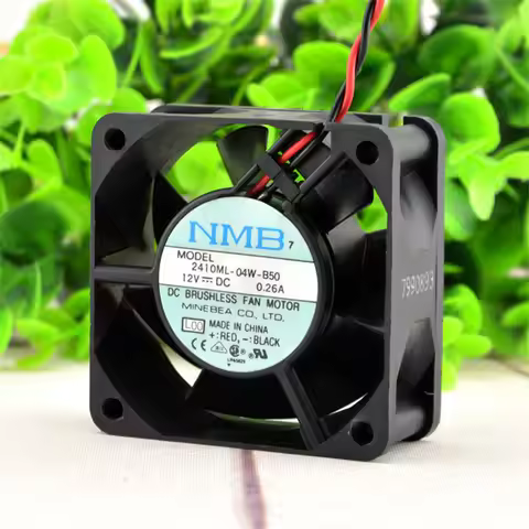 For NMB 2410ML-04W-B50 DC 12V 0.26A 6cm 6025 60x60x25mm 4900RPM Double Ball Bearing Cooling Fan