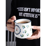 ** yyhome * Japanese Cute Cherry Ceramic Mug Household Drinking Cup Couple Tea Office Coffee * Super