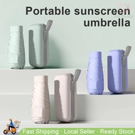 🔥[SG STOCK] Mini Cute Pocket Umbrella lightweight Six-Folds small Umbrella Folding UV Protection Cap