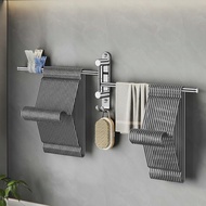 Stainless Steel Clothes Drying Rack Non-Rotating Towel Storage Organizer for Balcony Bathroom Laundr