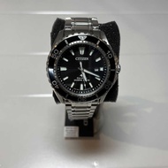 Solar Citizen10 CITIZEN PROMASTER MARINE Eco Drive Divers 200M Date Black Sier Stainless Wrist Watc