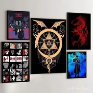 1PC Fullmetal Alchemist Poster Movie Ide Hadiah Lukisan Kamar Tidur Office Decor Posters Retro Kraft