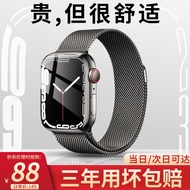 Apple苹果手表表带iwatch7不锈钢S7米兰尼斯watch金属6丨5丨4丨3丨2丨SE魔柯 官方磁吸搭扣【石墨黑】45/44/42mm