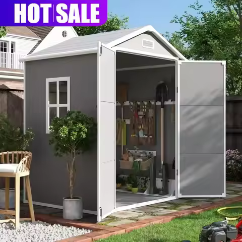 flash sale flash sale flash sale Hot salesOutdoor Resin Storage Shed 6x4.5 FT, Plastic Garden Shed f