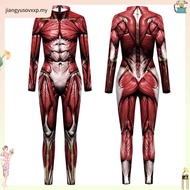 Halloween Men Women Avatar Muscle cos Stage Performance Costume Fun Costume Bodysuit Halloween Men W
