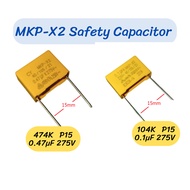 MKP-X2 Safety Capacitor 104K P15 474K P15 0.1μf 0.47μf 275V
