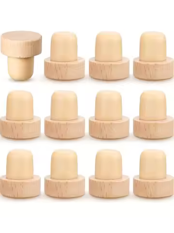 T Shaped Cork Plugs for Wine Cork Wine Stopper Reusable Wine Corks Wooden and Rubber Wine Bottle Cor