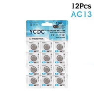 Hi tech♤▥12Pcs YCDC AG13  Button Batteries 1.5V SR44SW L1154 RW82 RW42 LR44 357 Coin Cell For Watch 