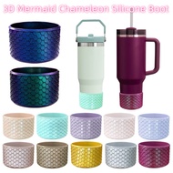High Quality 7.5cm/2.95" Fish Scales Luminous 3D Textured Chameleon Silicone Boot Sleeve Tumbler Pro