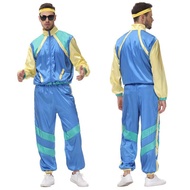 80s Outfit Party Retro Jacket Shell Suit Tracksuit 90s 80s Costumes for Women Men Party Hip Hop