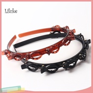 LK Double-layered Braided Design Hair Hoop Hairstyle Accessory 2pcs Double-layer Hollow Braided Hair