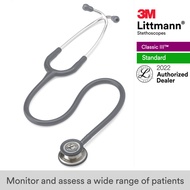 3M Littmann Classic III Stethoscope 27 inch #5621 (Gray Tube Standard-Finish Chestpiece Stainless St