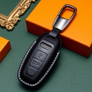 Audi Car Simple Plain Color Key Leather Case Suitable for Q4etron Q4 A6l A3 Q3 A8 A4l Q5 A7 Fashiona