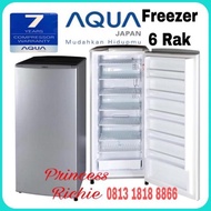 Terlaris Kulkas freezer Asi Es batu Aqua sanyo 6 Rak
