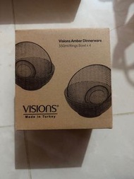 康寧 VISIONS Amber Dinnerwaregs Bowl 4件