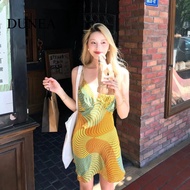 DUNEA Women's Orange French Cami Dress