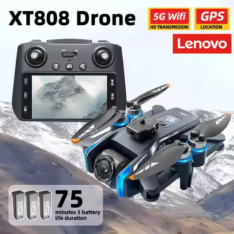 Lenovo XT808 Pro MAX Drone 4K Professional 8K HD Dual Light Flow Camera Brushless Motor 5G WiFi Opti