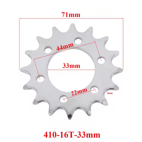 16T Fixed Gear Instead Of Disc Brake 16 Teeth Sprocket Bolts-fixed Single Speed Chain Wheel For Elec