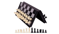 NSXEEN Chess Board 10"x10" Magnetic Chessboard Game Set with Folding Travel Portable Case Travel Chessgame Black &amp; Ivory Color Pieces Prefect Gift for Kids and Adults | Pack of 1 |