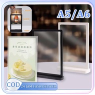 Acrylic Menu Display Cafe Menu Stand Aesthetic Menu Stand Acrylic A5 A6 Standing Menu Display