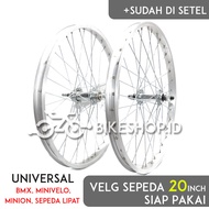 Wheelset Rims Silver Uk.20 Alloy Front Rear Rims Bicycle Wheel Rims Ready To Be Finished | High Quality