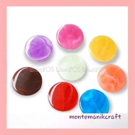 BEADS (6 pieces) MARBLE COIN BEADS 2 cm MONTEMANIK CRAFT