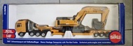 Siku 1847 重型運輸車與平板拖車及挖土機模型