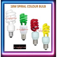 18W E27 B22 SPIRAL BULB (COLOUR) RED/GREEN/YELLOW/WARM WHITE