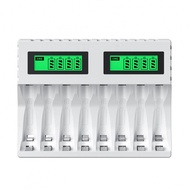1PC LCD Display Battery Charger With 8 Slot For AA/AAA NiCd Rechargeable Battery