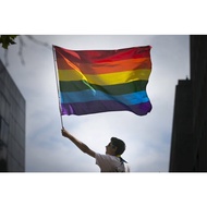 Rainbow Flag Large Mid-Colored Non-Fading LGBT Pride Peace Love Freedom Equality Big