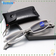 SUSUN Anti-Blue Light Reading Glasses, 360 Degree Rotating With Glasses Bag Hyperopia Glasses, Blue 