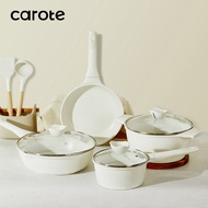 Carote Non Stick Cookware Set 7 Pcs Induction Gas Stove Easy Clean Frying Pan Milk Pot Soup Pot with