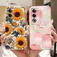 For OPPO A3 Pro CPH2639 CPH2665 Beautiful Tulip Sunflower Butterfly Casing Oppo A3Pro 5G Soft Silico