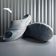 ANTA Men C37 Slipper Anti-Skid Non-Slip Light Walking Beach Sandal Sports Grey (Selipar Lelaki)