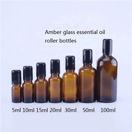 Botol Roll On Kaca Amber 5ml, 10ml, 15ml, 20ml,30ml,50ml,100ml Tebal - 5ml