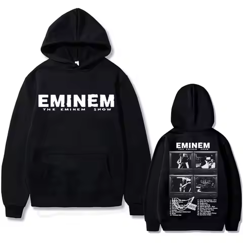 Rapper Eminem Music Album Graphic Hoodie World Tour Gift for Fan Men Women Vintage Oversized Sweatsh