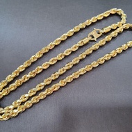 22k / 916 Gold Solid Rope Necklace / Low Workmanship