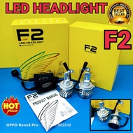 หลอดไฟ LED F2 NEW 2020 หลอดไฟหน้ารถรถยนต์ หลอดไฟรถ หลอดไฟหน้า led H4 รุ่น F2 LED HEADLGHT 36w 6000lm