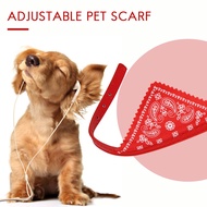 Adjustable Pet Dog Cat Bandana Scarf Collar Small Size Red