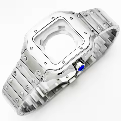 33.5mm Lady's Square Watch Case Fit 23.5mm Dial Sword Shape Hands For Women NH05/06 Santos Cartier A