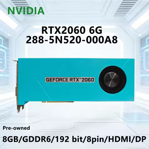 For Acer NVIDIA RTX 2060 6GB GPU 288-5N520-000A8 GDDR6 256bit For PCI-E 3.0 HDMI DP DVI-D Desktop PC