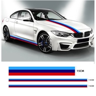 3Pcs Car Door Side Skirt Stripes Stickers Body Vinyl Decals For BMW F20 F21 F30 F15 F16 G30 F10 Z4 E