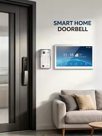 ANJIELO 2026 New 5-in-1 Smart Video Doorbell, WiFi Intercom Tuya App Unlock, 2K Motion Alert, Digita
