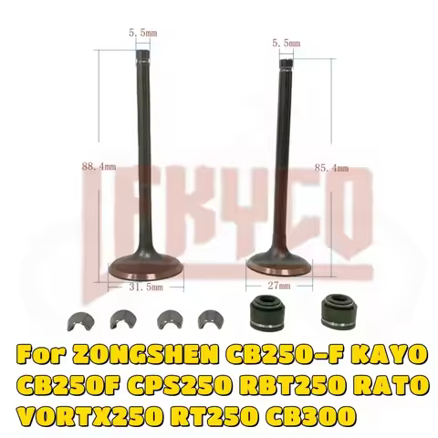 Motorcycle Exhaust Valves Inlet Intake Stem Seal Kit For ZONGSHEN CB250-F KAYO CB250F CPS250 RBT250 