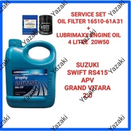 (16510-61A31 Oil Filter +Lubrimaxx 20W50-4L Engine Oil) SUZUKI SWIFT RS415 APV GRAND VITARA 2.0